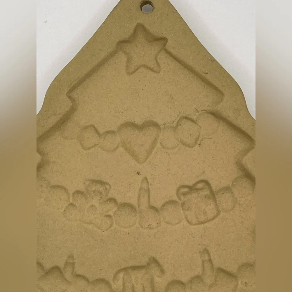 Brown Bag Vintage Ceramic Cookie Molds 3‎ Holiday Large Recipe Angel Tree Floral